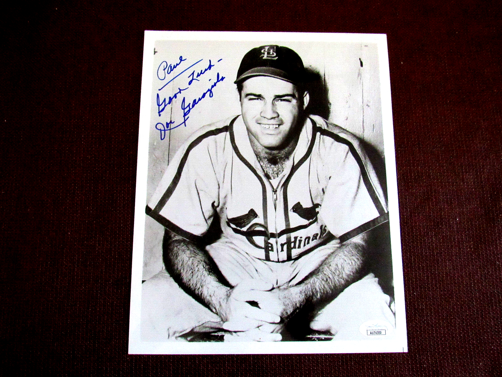 JOE GARAGIOLA 1946 WSC CARDINALS HOF SIGNED AUTO VINTAGE B &amp;W 8 X 10 PHO... - $39.59