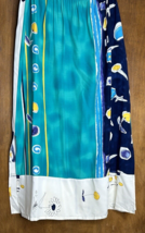 Vintage Susan Burrowes Maxi Skirt Women&#39;s Size 18 Blue Yellow Side Slits - £23.46 GBP