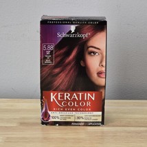 Schwarzkopf Keratin Color 5.88 Deep Red Permanent Hair Color Cream Kit - $9.89