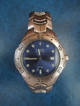 Citizen Quartz W R 100 Stainless Steel Blue Dial Wristwatch New Battery - £28.10 GBP