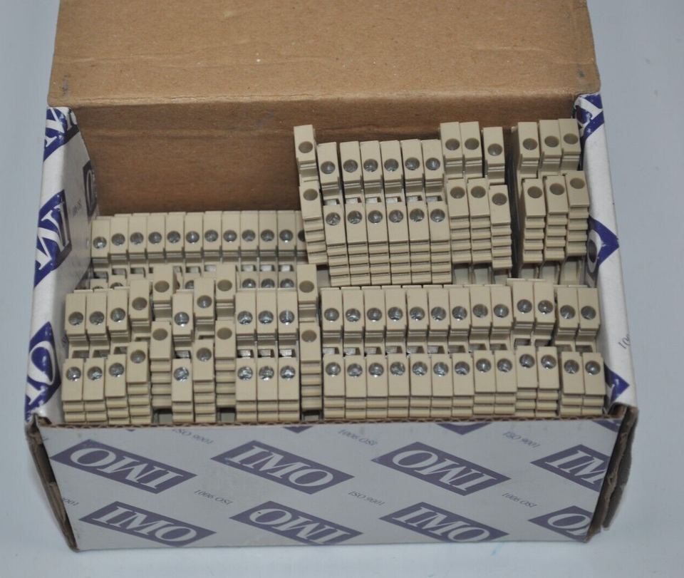BOX of 85 IMO 304129i ER 2.5 BEIGE Terminal Block 600 VAC 24 AMP 2.5mm E... - $69.29