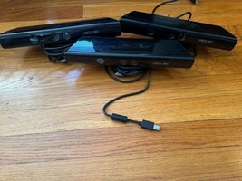 Lot of 3 Microsoft Xbox 360 Kinect Black Sensor Bar 1414 Untested - $25.00