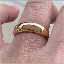 Rose Gold Filled Plain Wedding Band Ring Sz 7  (4mm) - £17.39 GBP