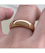 Rose Gold Filled Plain Wedding Band Ring Sz 7  (4mm) - $21.99