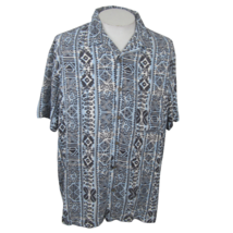 George Men Hawaiian camp shirt pit to pit 26.5 XL  aloha luau tropical tribal - £16.49 GBP