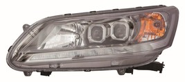 FITS HONDA ACCORD SEDAN 4DR 2014-2015 LEFT DRIVER HYBRID LED HEADLIGHT H... - £422.07 GBP