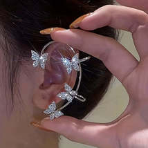 Dainty Butterfly Ear Cuff Perfect Valentines Day Jewelry Gift - £11.54 GBP