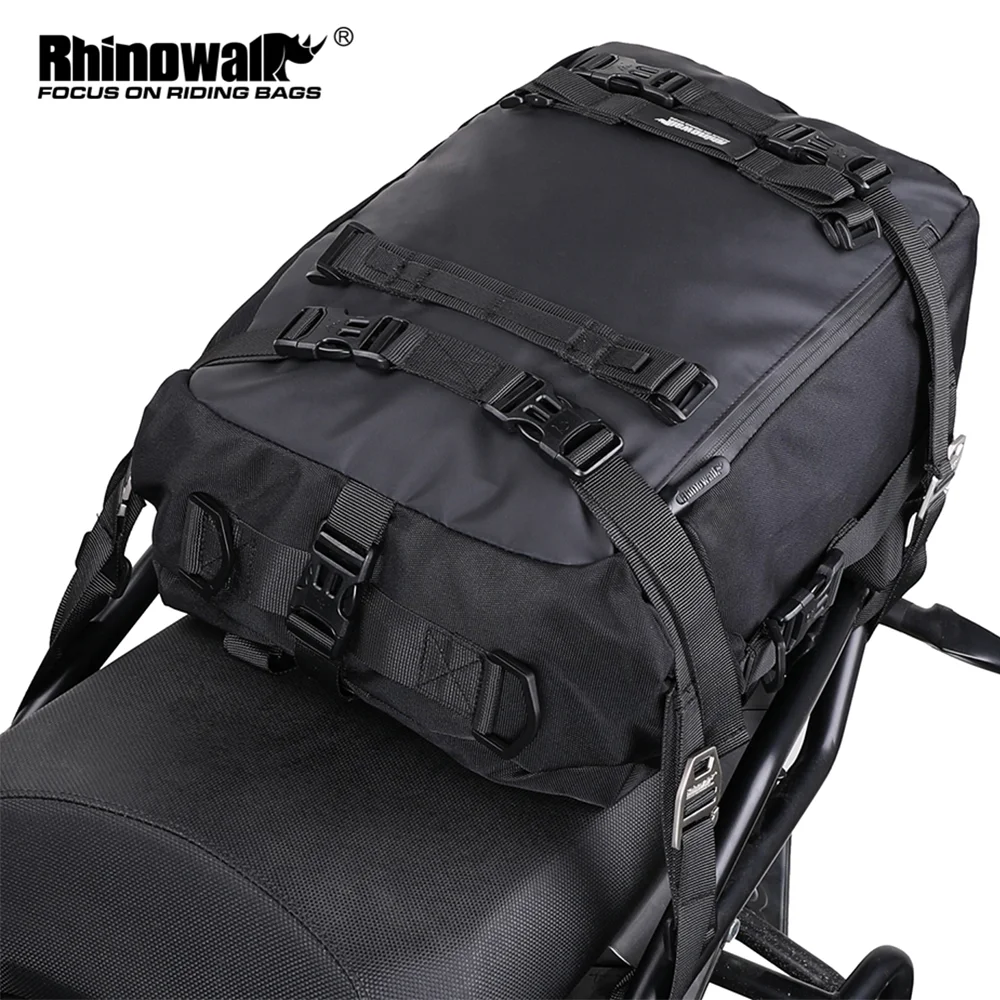 Rhinowalk Motorcycle Back Seat Bag 10/20/30L Waterproof Multifunctional Saddle - £35.43 GBP+
