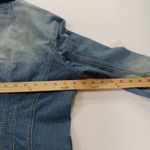 YMI RN#104369 Women's Blue Distressed Denim Jacket Pockets Size Medium image 7