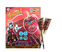 Golecha Cherry Red Henna Cones Temporary Tattoo Mehandi 5 box (60 cone ) - £47.08 GBP