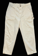 Marine Layer Maya Pants Womens Size 10 Antique White Slim Straight Utili... - $22.36