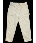Marine Layer Maya Pants Womens Size 10 Antique White Slim Straight Utili... - $411.66 MXN