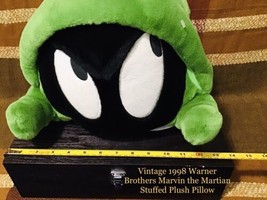 Vintage 1998 Warner Bros Studio Store 14&quot; Marvin The Martian Head Plush ... - $118.80