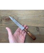 Vtg Waverly Edge Knife Geneva Forge Stainless 6” Blade Brown Wood USA Ex... - €17,20 EUR