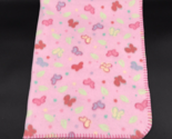 Baby Connection Blanket Butterfly Single Layer Fleece Pink No Tag - $21.99