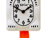 Limited Edition White Kit-Cat Klock Black Bow Tie and Orange Tail Clock - $92.95