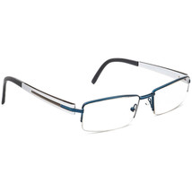 OGA Eyeglasses 6452O RI511 Blue/Silver Half Rim Metal Frame France 54[]1... - $149.99