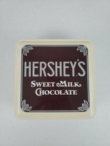 Vintage 1990 Hershey's Sweet Milk Chocolate Candy Collectible Metal Tin + INSERT - £9.38 GBP