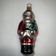 Old World Christmas Inge Glass Ornament Santa with Tree - £10.69 GBP