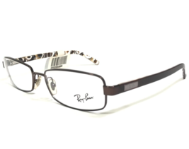 Ray-Ban Eyeglasses Frames RB6092 2511 Brown White Marble Rectangular 52-16-135 - £59.61 GBP