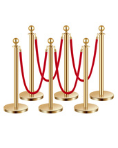 VEVOR Stanchions and Velvet Ropes 6Pcs, Hollow Base with Stainless Steel... - €74,44 EUR