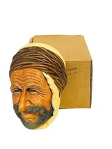 Bosson Chalkware Legend Face Figurine England Wall Bust Box #33 Persian ... - $49.45
