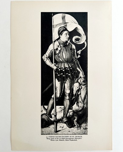 St George Dragon Stefan Paumgartner Albrecht Durer 1950 Art Print Phaidon DWX4D Item image 2