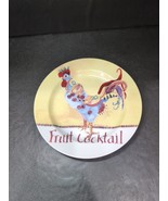 Poultry In Motion Sharon Neuhaus Fruit Cocktail Plate 9 Inch Chicken Roo... - $376.33 MXN