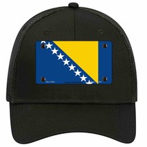 Bosnia Herzegovina Flag Novelty Black Mesh License Plate Hat - £23.10 GBP