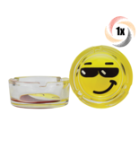 1x Ashtray Assorted Emoji Faces Design Glass Ashtrays | + 2 Free Tubes - $13.55