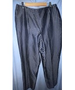 Jones New York Woman 16 Silk Blend Pants Navy Blue Winter White Lined Fl... - $388.70 MXN