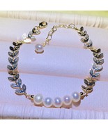 Natural baroque pearl bracelet 14K gold filled - £25.69 GBP