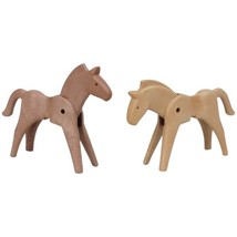 Playmobil Horse Figures 2.5&quot; Set of 2 - Geobra 1974 - $74.55 MXN