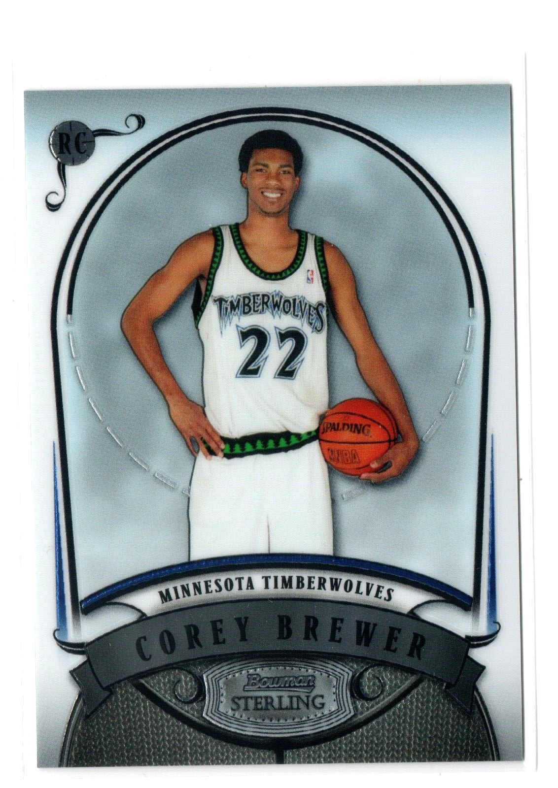 Primary image for 2007-08 Bowman Sterling Timberwolves Basketball Card #CB1 Corey Brewer Rookie