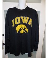 GILDAN IOWA HAWKEYES LS BLACK T-SHIRT SIZE 2XL MEN&#39;S - $26.77 CAD