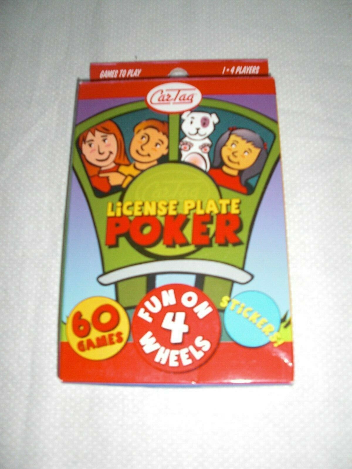Car Tag License Plate Poker Travel Games 8+ Boys &amp; Girls 60 Games New - $8.99