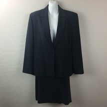 Jones New York Womens Navy Blue Skirt Suit Set Office 12/14 - $59.98