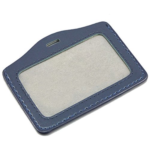 Bluemoona 20 Pcs - ID Card Badge Holder Leather Business Office Horizontal With