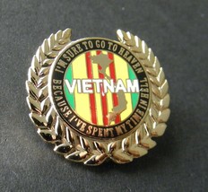 Vietnam Vet Veteran Usa Spent Time In Hell Lapel Hat Pin Badge 1 Inch - $5.64