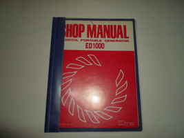 1978 Honda ED1000 Portable Generator Shop Manual MISSING COVER BINDER OE... - £13.86 GBP