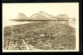 Vintage Postcard Hoffman Photo RPPC Wreckage on Long Beach CA Near Rolle... - £19.12 GBP