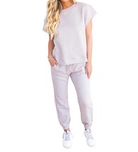 See And Be Seen girl crush jogger two piece set in Oatmeal - size L - £41.92 GBP