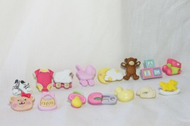 Novelty Buttons Mix (new) 3/4&quot; - 1&quot; (15) BABY GIRL BUNDLE - $8.82