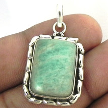 925 Sterling Silver Pendant Necklace Larimar Handmade Jewelry Women PS-1746 - £27.72 GBP