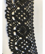 Black Cotton  Double Scalloped Insert Crochet  Lace Trim 2.25”per  4 Yards - $14.66 CAD