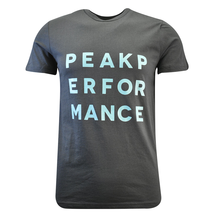 Peak Performance Men&#39;s T-Shirt Black With Sky Blue Letters S/S (S06) - £29.02 GBP
