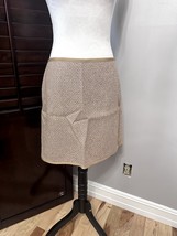 Elie Tahari Womens A Line Skirt Beige Tweed Mini Lined Wool Blend Zip 8 - £17.43 GBP