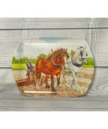 British Clydesdale Heavy Horse Breed Melamine Tray Made UK Shire Suffolk - £21.75 GBP