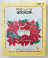 3 Acrylic Art Stamps Large Poinsettia Frame New Stamp on the Block 2000 NIP - £1.94 GBP