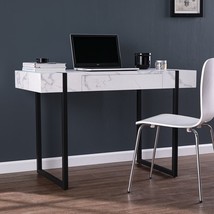 45 Inch White and Black Writing Desk - $10,783.49 MXN